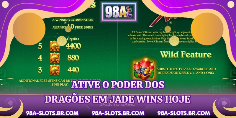 Ative o poder dos dragões em Jade Wins hoje