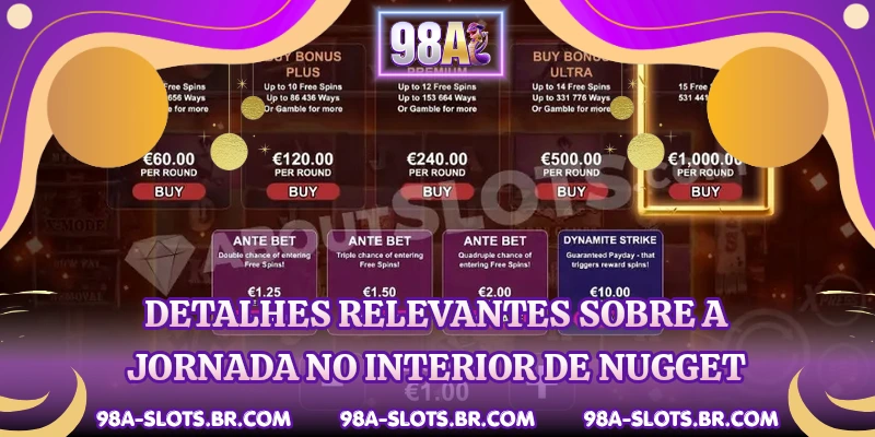Detalhes relevantes sobre a jornada no interior de Nugget