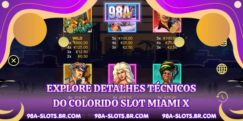 Explore detalhes técnicos do colorido slot Miami X